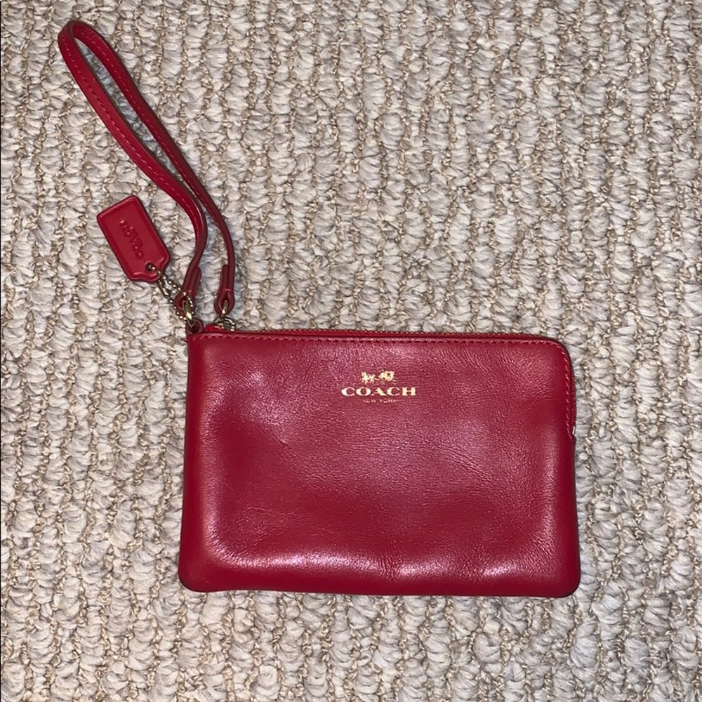 Red coach wallet
